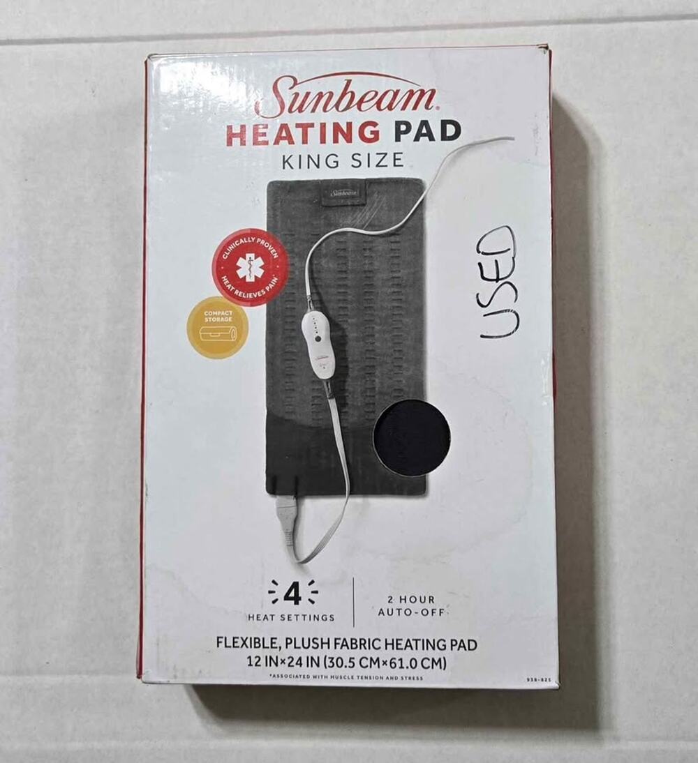 Sunbeam King Size Heating Pad - Used